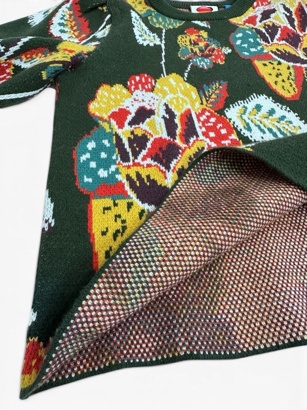 FARM Rio Anthropologie Margarita Floral Puff Sleeve Sweater M Cottage Artsy - Picture 8 of 16